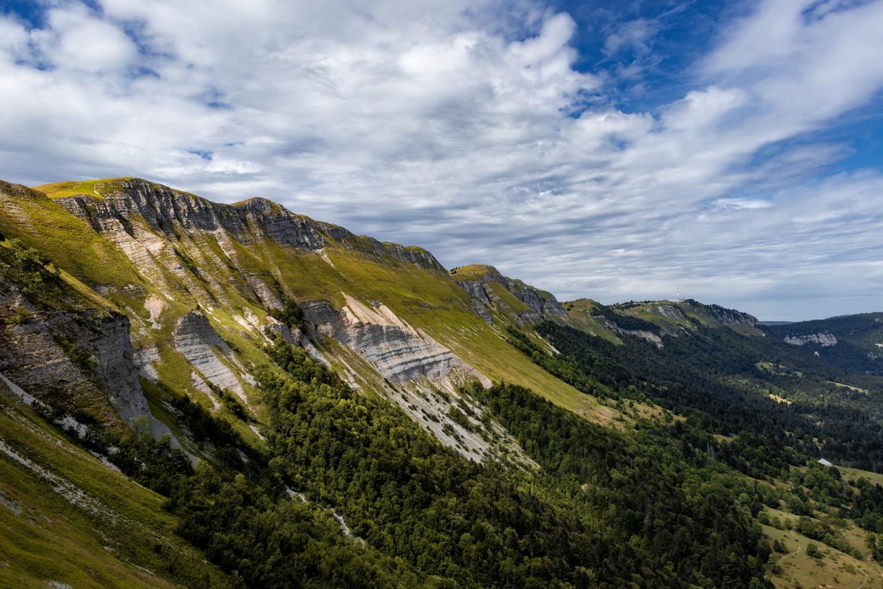Le col de Branveau vue sur le cirque